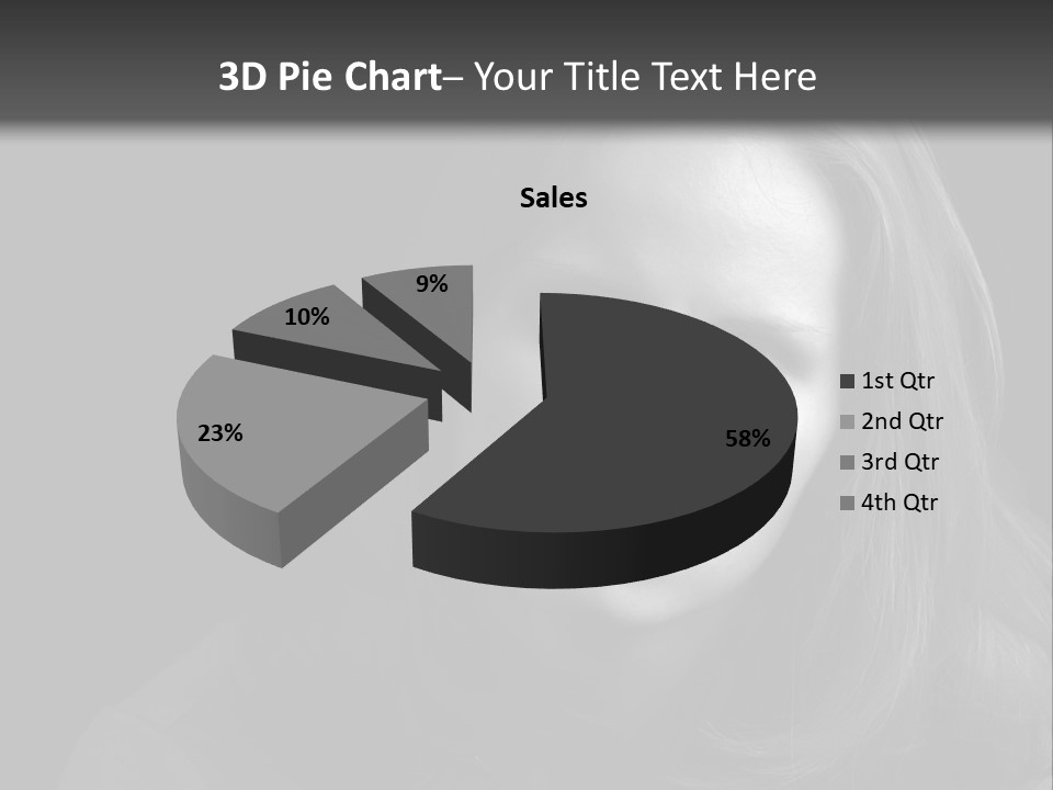 A Woman With Long Hair Is Looking At The Camera PowerPoint Template
