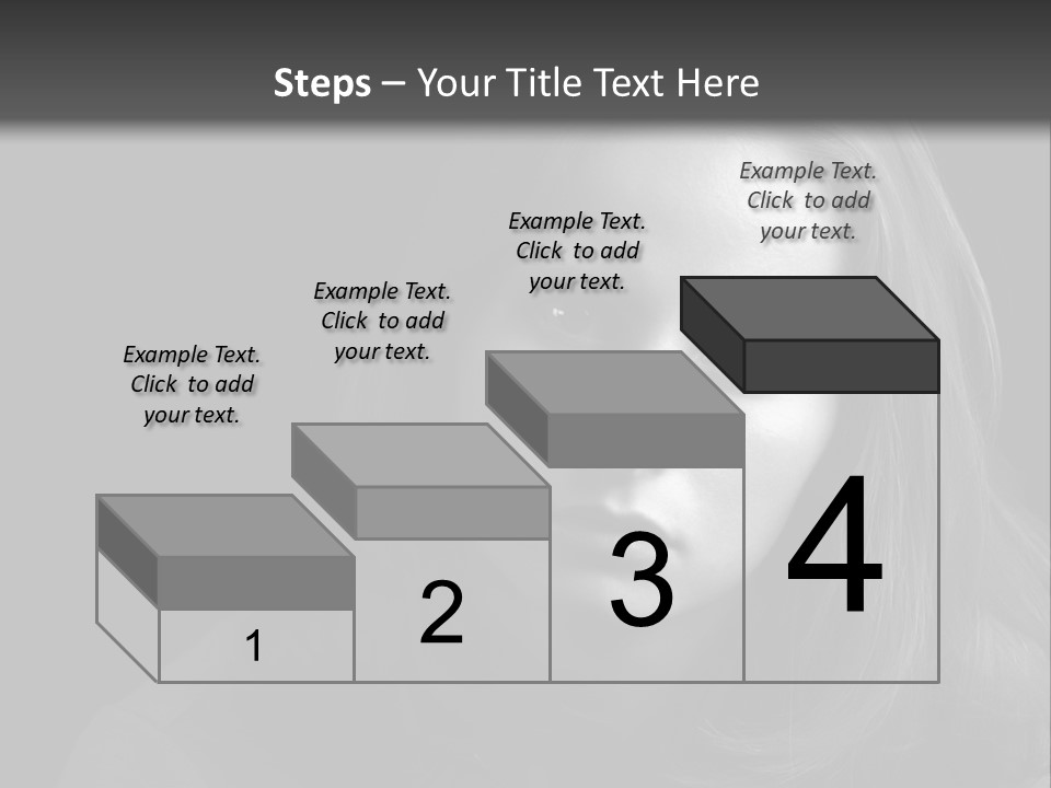 A Woman With Long Hair Is Looking At The Camera PowerPoint Template
