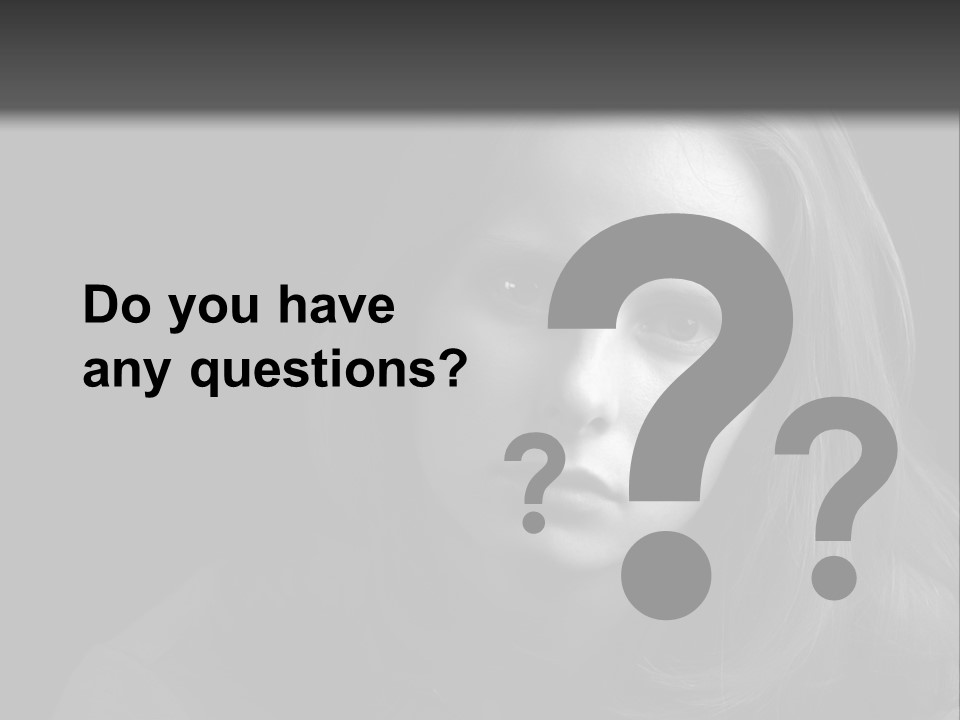 A Woman With Long Hair Is Looking At The Camera PowerPoint Template