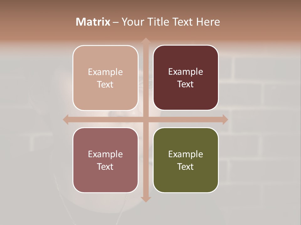 A Young Boy Is Looking At The Camera With A Brick Wall Behind Him PowerPoint Template