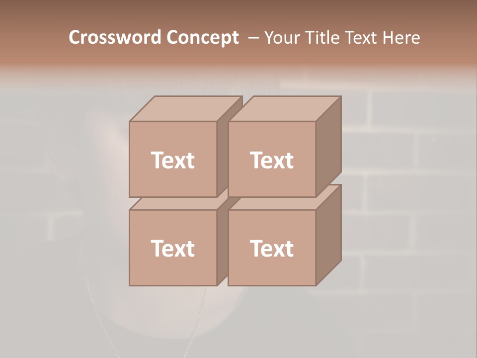 A Young Boy Is Looking At The Camera With A Brick Wall Behind Him PowerPoint Template