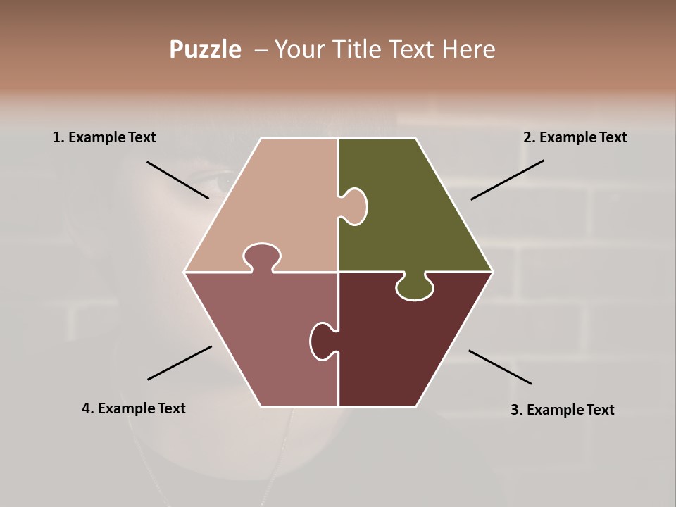 A Young Boy Is Looking At The Camera With A Brick Wall Behind Him PowerPoint Template