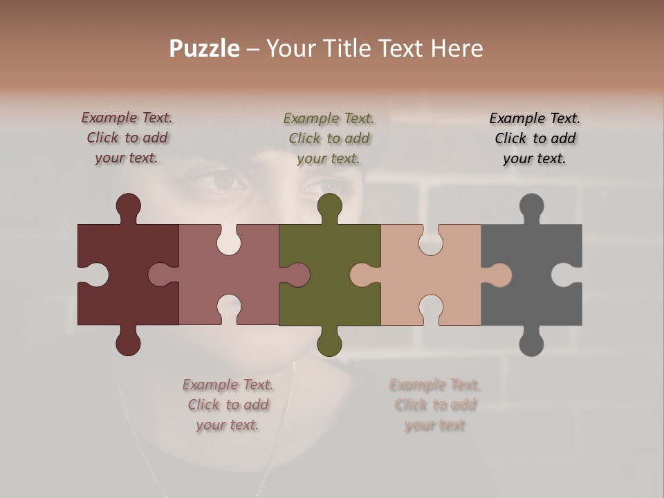 A Young Boy Is Looking At The Camera With A Brick Wall Behind Him PowerPoint Template