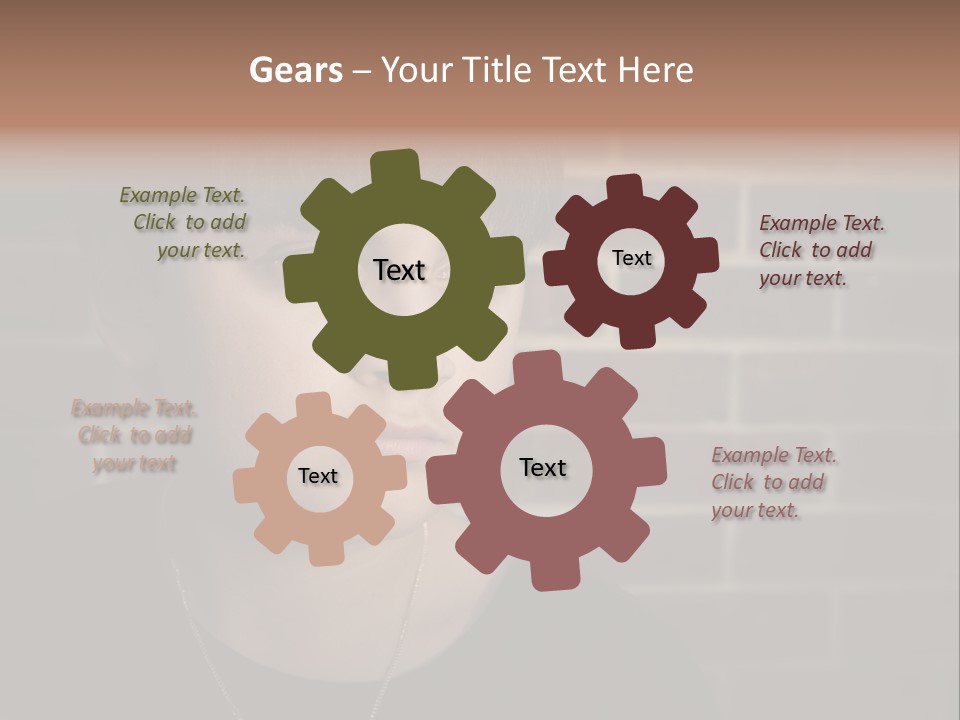 A Young Boy Is Looking At The Camera With A Brick Wall Behind Him PowerPoint Template