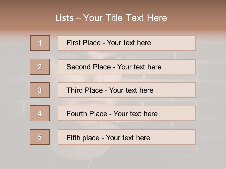 A Young Boy Is Looking At The Camera With A Brick Wall Behind Him PowerPoint Template
