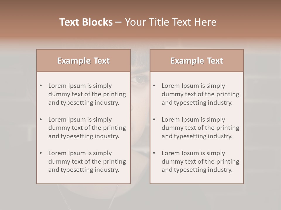 A Young Boy Is Looking At The Camera With A Brick Wall Behind Him PowerPoint Template