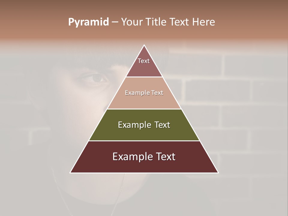 A Young Boy Is Looking At The Camera With A Brick Wall Behind Him PowerPoint Template