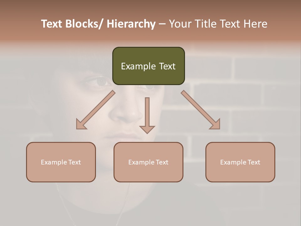 A Young Boy Is Looking At The Camera With A Brick Wall Behind Him PowerPoint Template