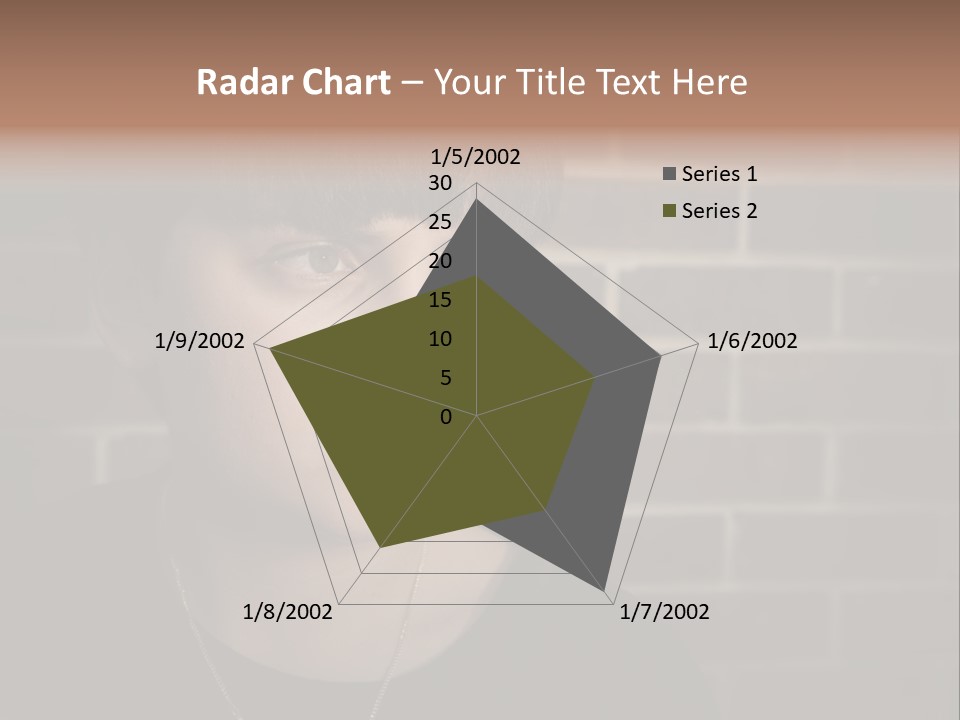 A Young Boy Is Looking At The Camera With A Brick Wall Behind Him PowerPoint Template