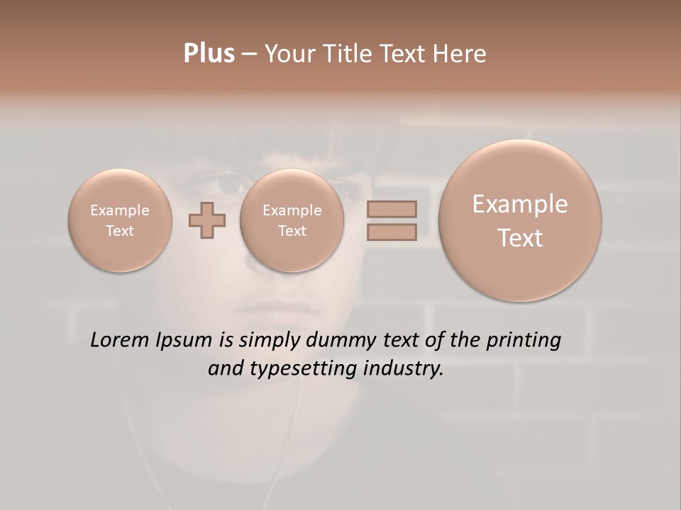 A Young Boy Is Looking At The Camera With A Brick Wall Behind Him PowerPoint Template