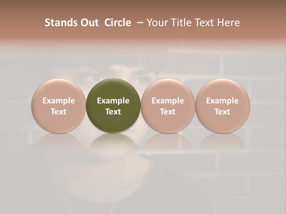 A Young Boy Is Looking At The Camera With A Brick Wall Behind Him PowerPoint Template