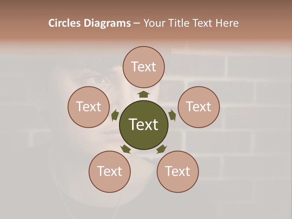 A Young Boy Is Looking At The Camera With A Brick Wall Behind Him PowerPoint Template