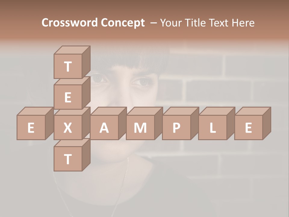 A Young Boy Is Looking At The Camera With A Brick Wall Behind Him PowerPoint Template