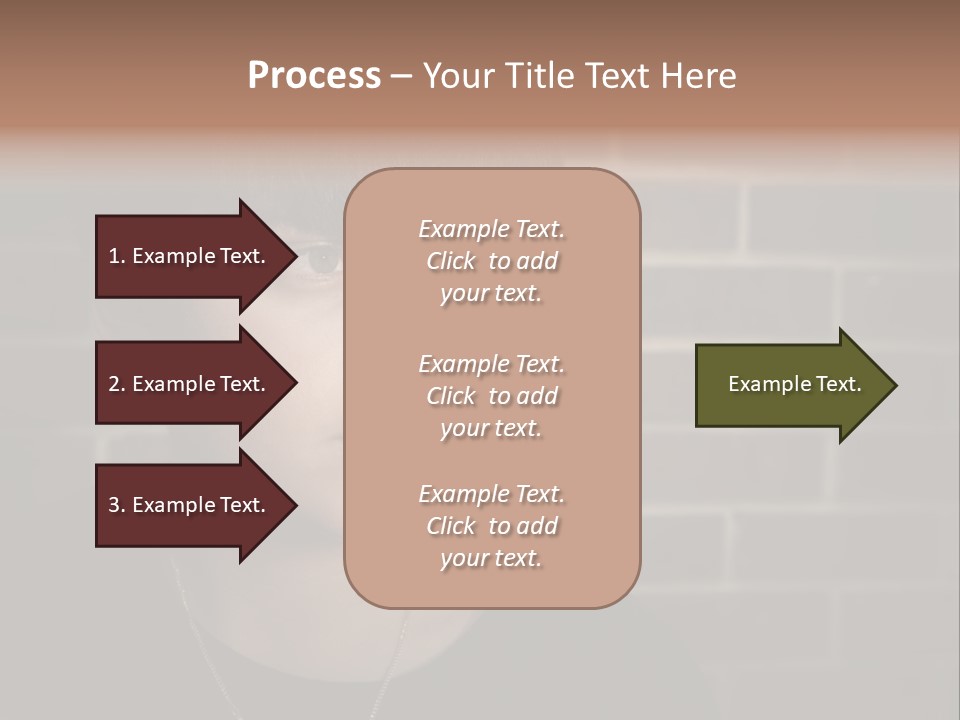 A Young Boy Is Looking At The Camera With A Brick Wall Behind Him PowerPoint Template