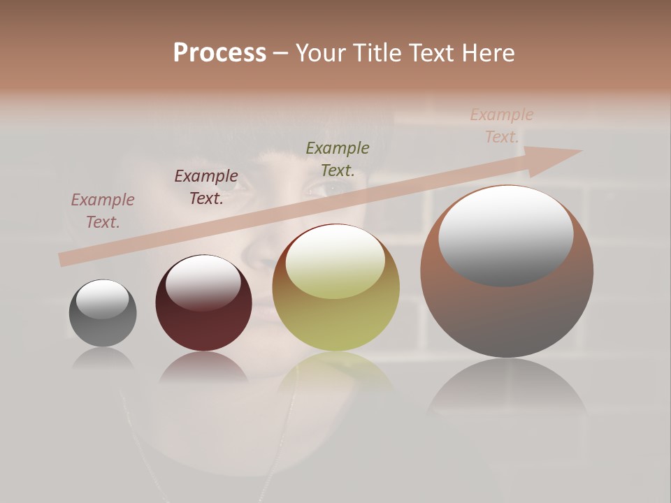 A Young Boy Is Looking At The Camera With A Brick Wall Behind Him PowerPoint Template