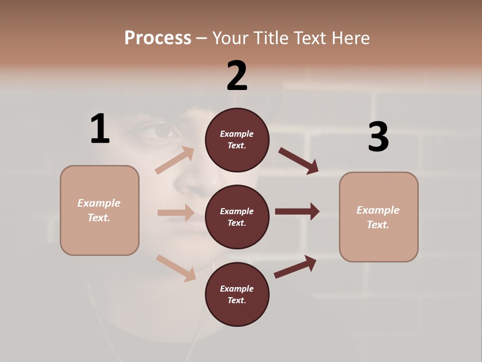 A Young Boy Is Looking At The Camera With A Brick Wall Behind Him PowerPoint Template