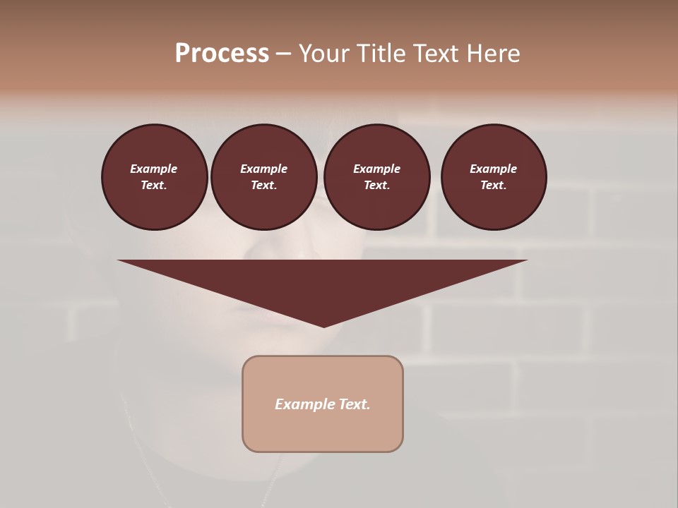 A Young Boy Is Looking At The Camera With A Brick Wall Behind Him PowerPoint Template