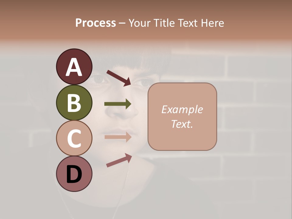 A Young Boy Is Looking At The Camera With A Brick Wall Behind Him PowerPoint Template