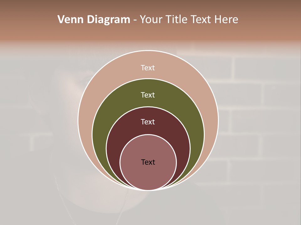 A Young Boy Is Looking At The Camera With A Brick Wall Behind Him PowerPoint Template
