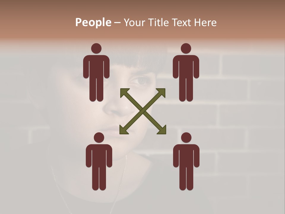 A Young Boy Is Looking At The Camera With A Brick Wall Behind Him PowerPoint Template