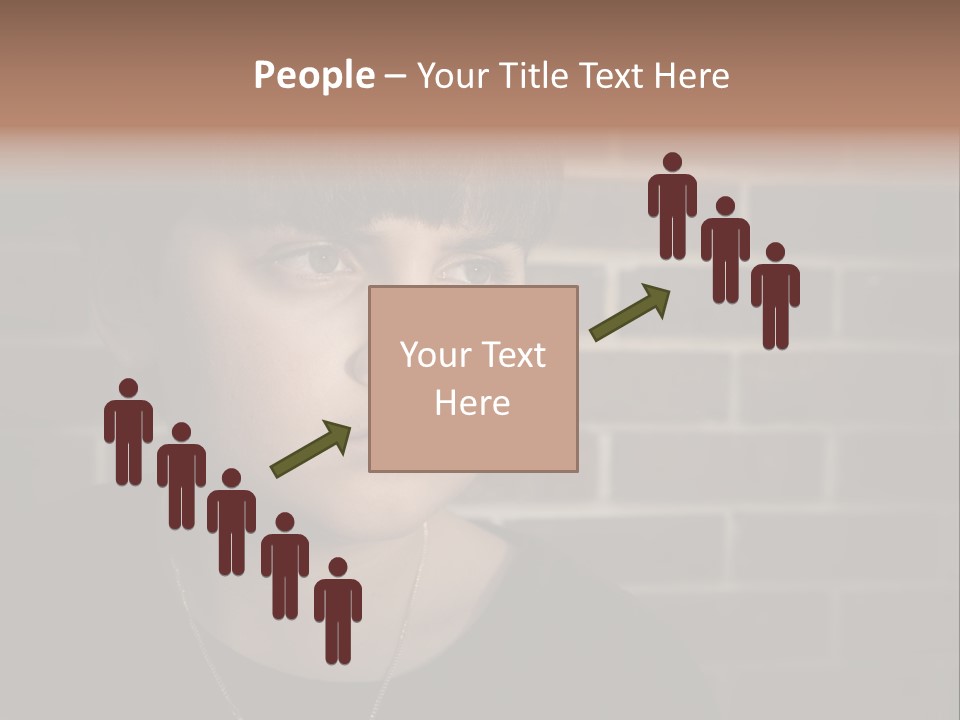 A Young Boy Is Looking At The Camera With A Brick Wall Behind Him PowerPoint Template
