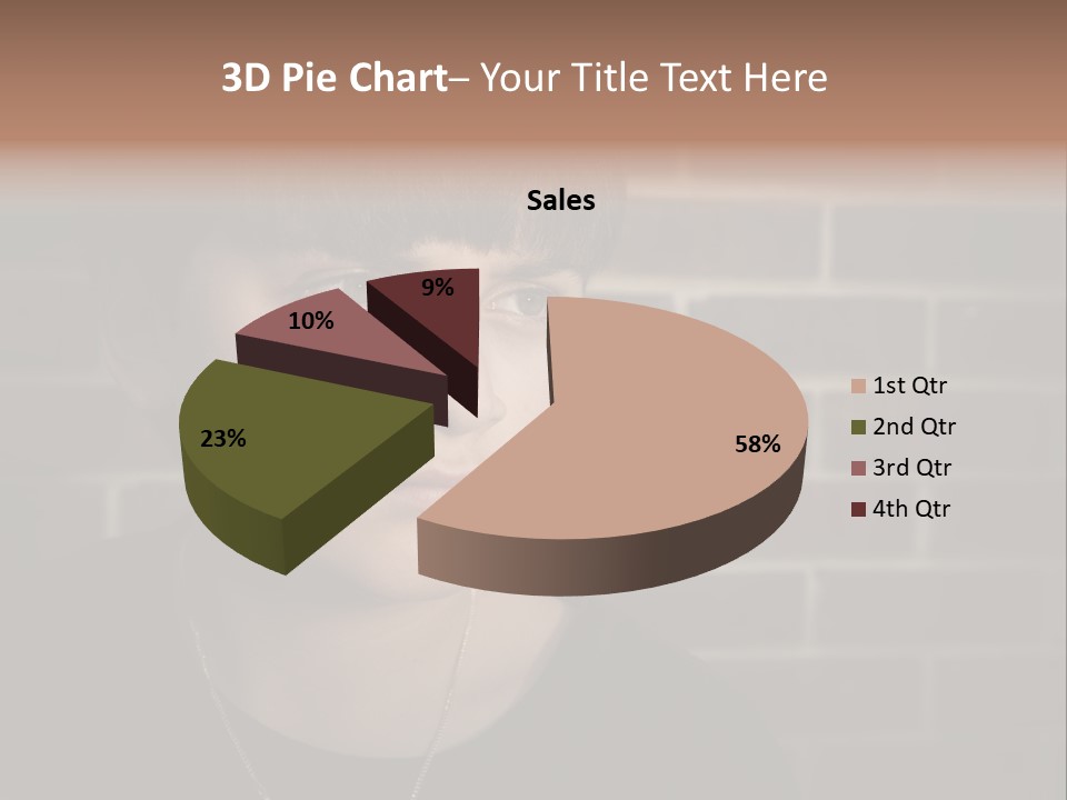 A Young Boy Is Looking At The Camera With A Brick Wall Behind Him PowerPoint Template