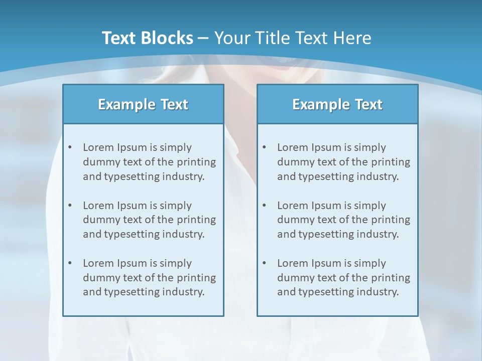 A Woman In A White Shirt Is Smiling For The Camera PowerPoint Template