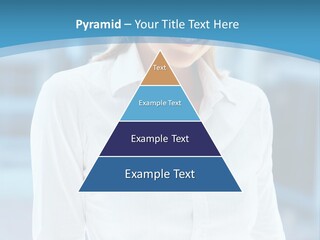 A Woman In A White Shirt Is Smiling For The Camera PowerPoint Template