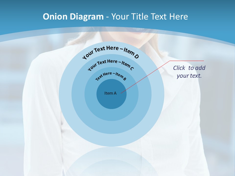 A Woman In A White Shirt Is Smiling For The Camera PowerPoint Template