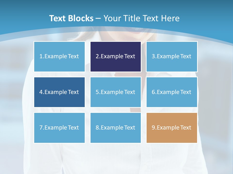 A Woman In A White Shirt Is Smiling For The Camera PowerPoint Template