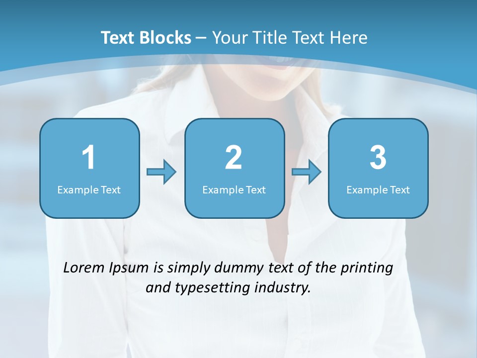 A Woman In A White Shirt Is Smiling For The Camera PowerPoint Template