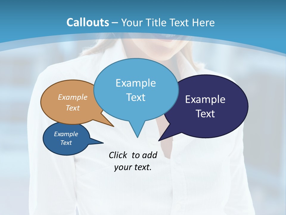 A Woman In A White Shirt Is Smiling For The Camera PowerPoint Template