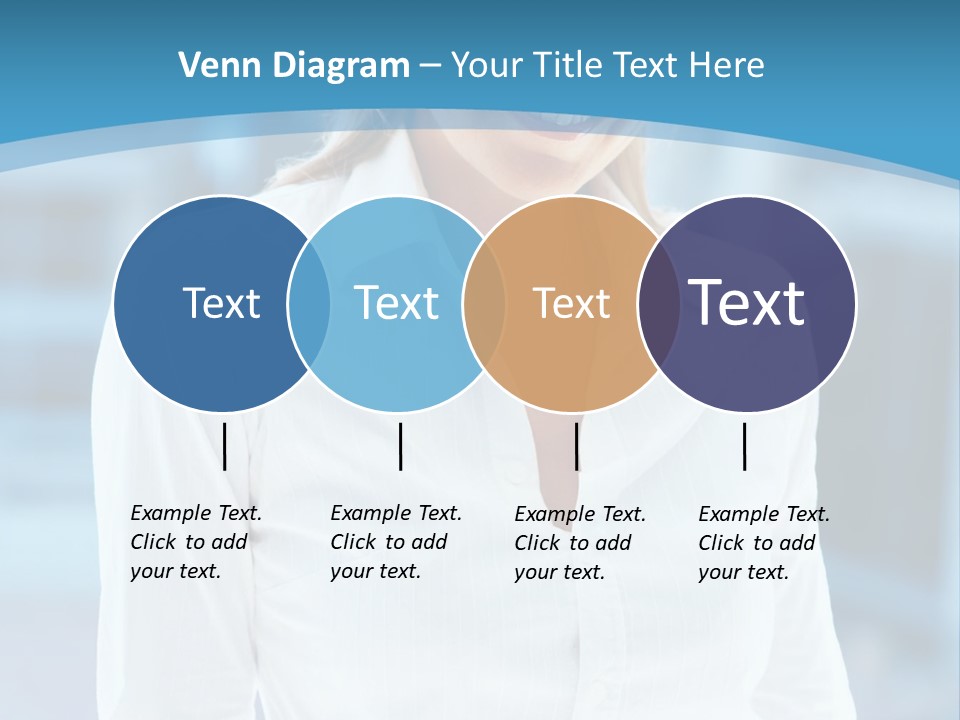 A Woman In A White Shirt Is Smiling For The Camera PowerPoint Template