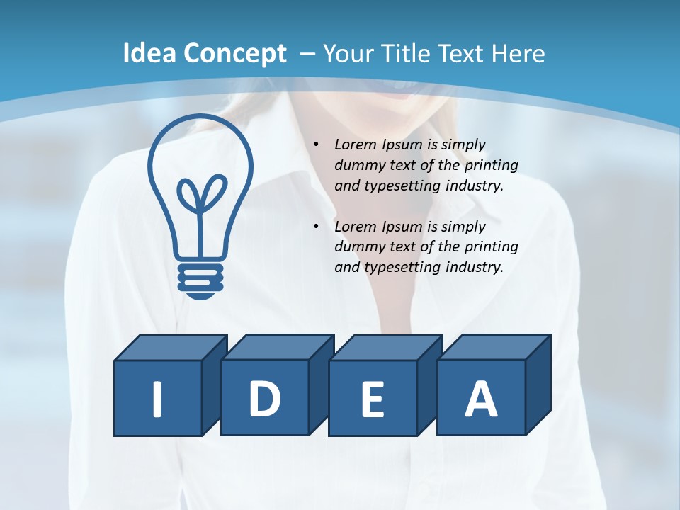 A Woman In A White Shirt Is Smiling For The Camera PowerPoint Template