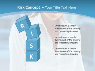 A Woman In A White Shirt Is Smiling For The Camera PowerPoint Template