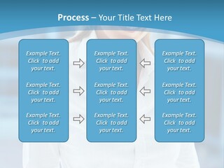 A Woman In A White Shirt Is Smiling For The Camera PowerPoint Template