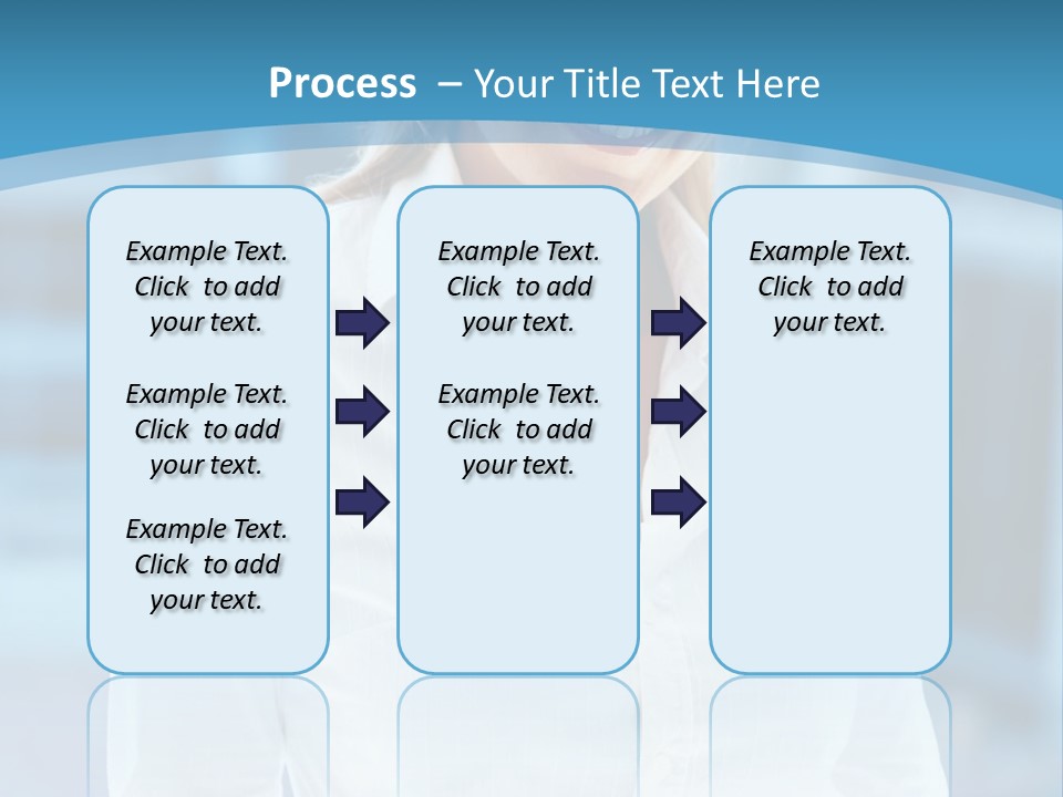 A Woman In A White Shirt Is Smiling For The Camera PowerPoint Template
