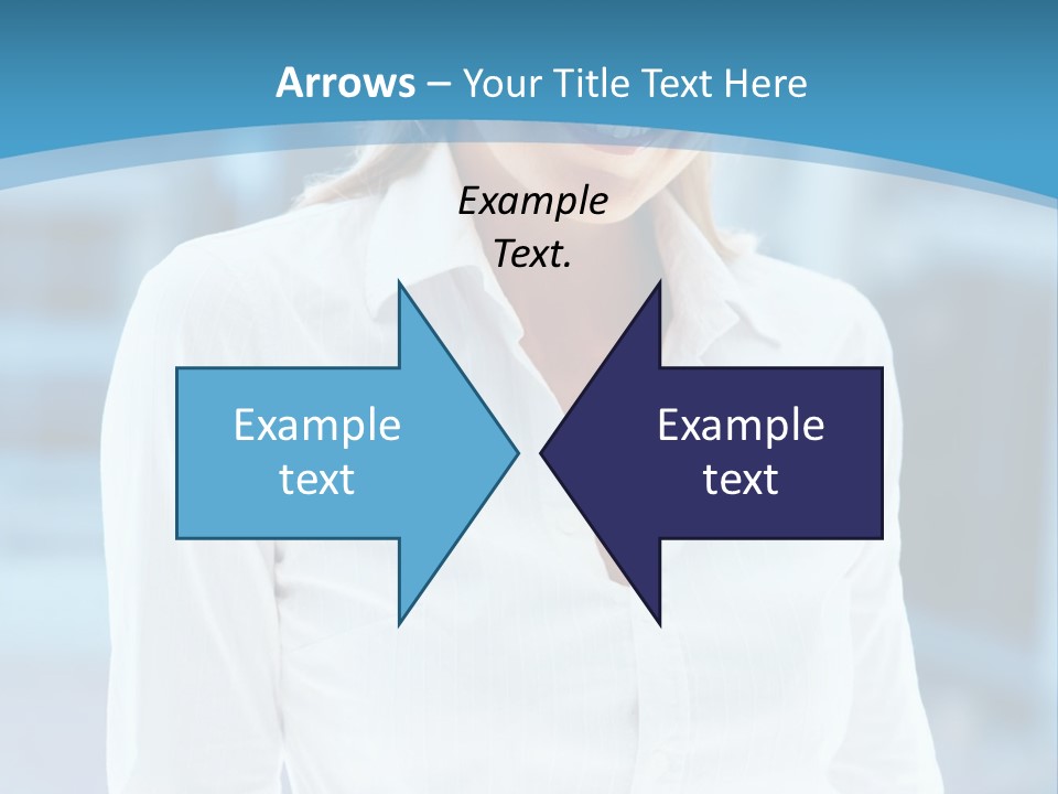 A Woman In A White Shirt Is Smiling For The Camera PowerPoint Template