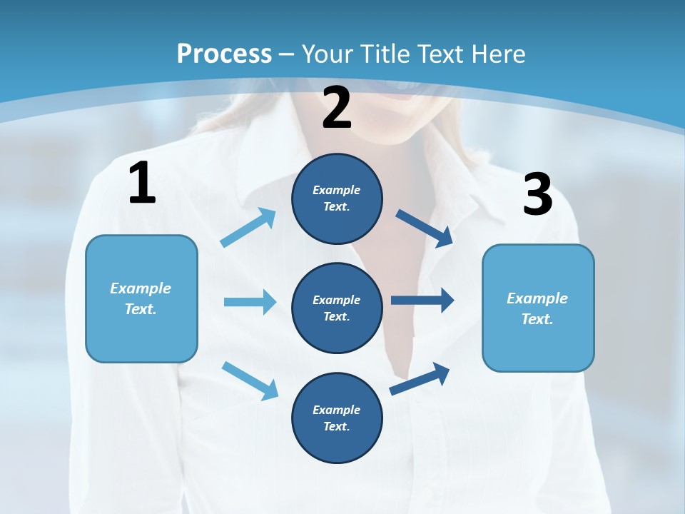 A Woman In A White Shirt Is Smiling For The Camera PowerPoint Template