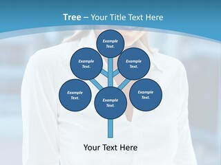 A Woman In A White Shirt Is Smiling For The Camera PowerPoint Template