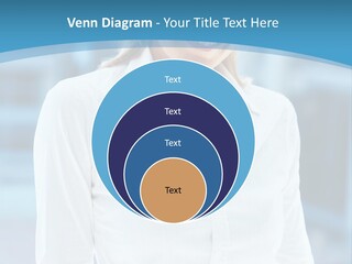 A Woman In A White Shirt Is Smiling For The Camera PowerPoint Template