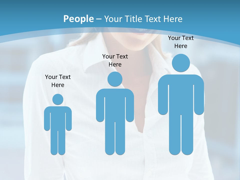 A Woman In A White Shirt Is Smiling For The Camera PowerPoint Template