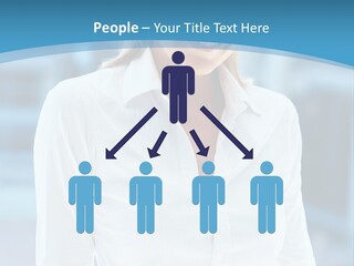 A Woman In A White Shirt Is Smiling For The Camera PowerPoint Template
