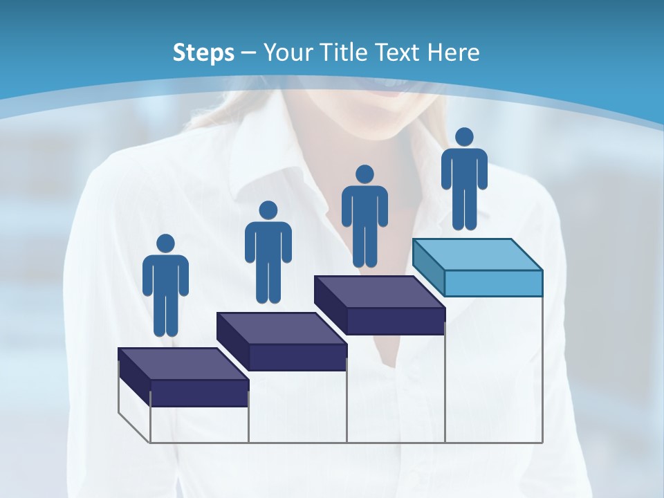 A Woman In A White Shirt Is Smiling For The Camera PowerPoint Template