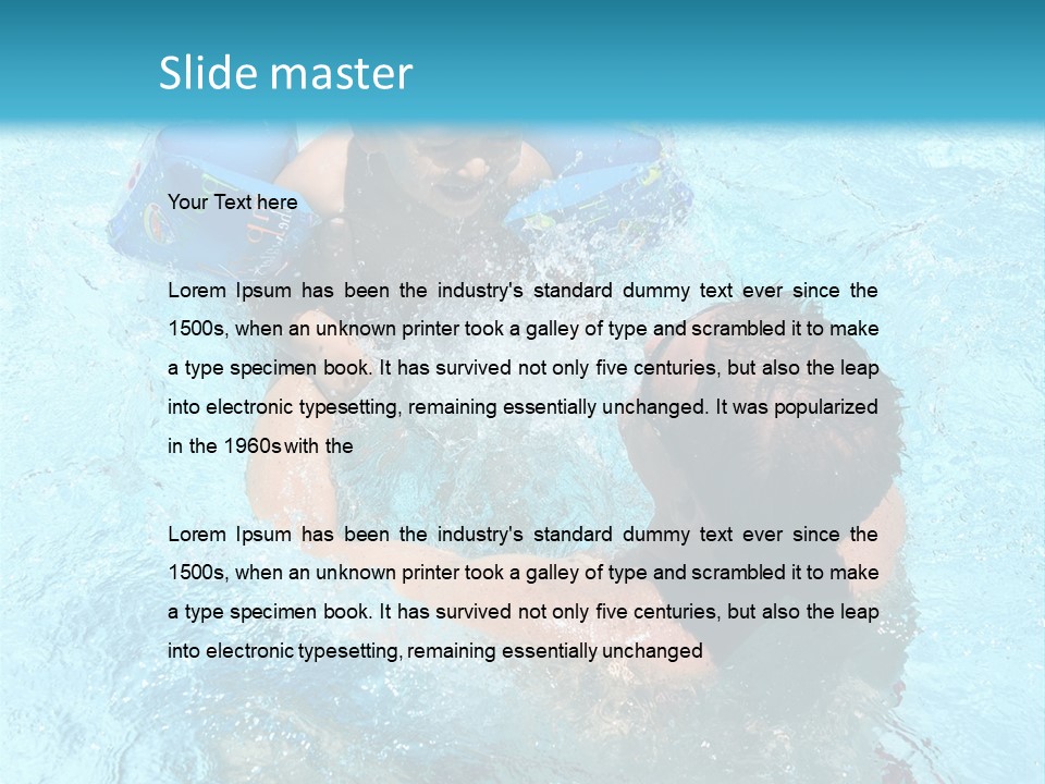 Father Boy Cheerful PowerPoint Template