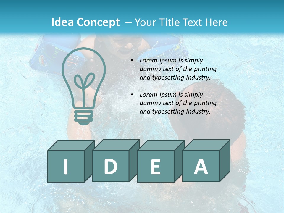 Father Boy Cheerful PowerPoint Template