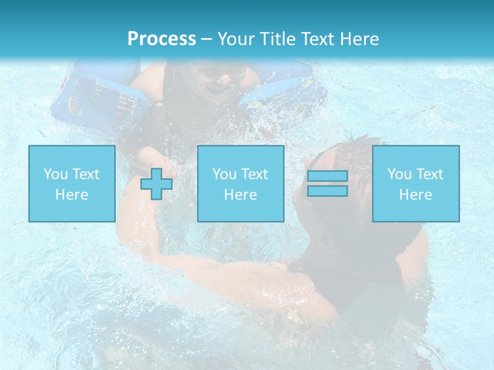 Father Boy Cheerful PowerPoint Template