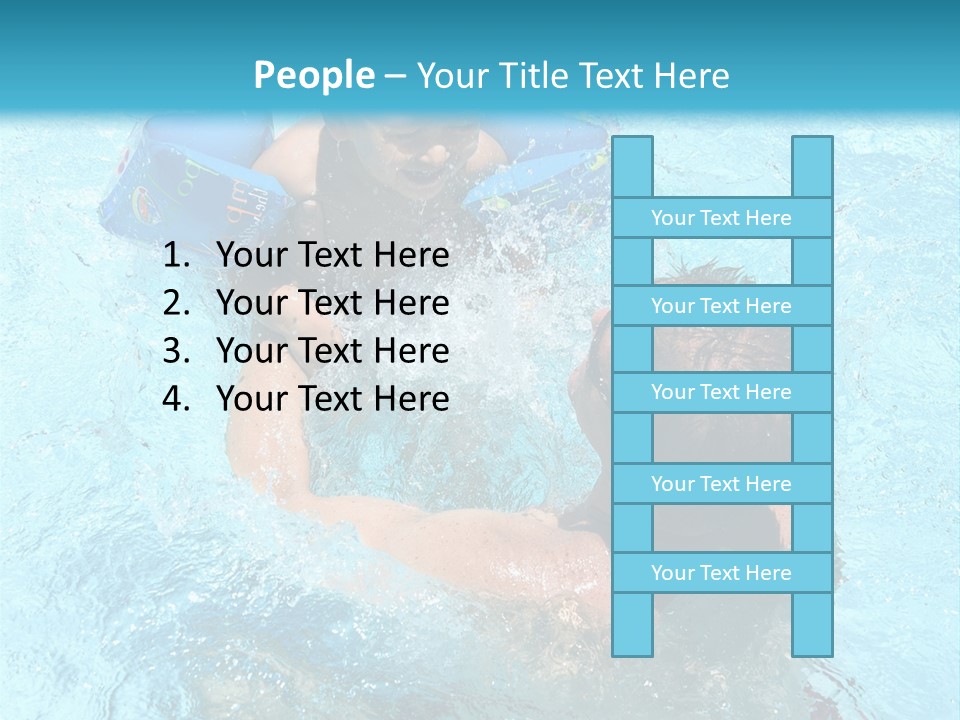 Father Boy Cheerful PowerPoint Template