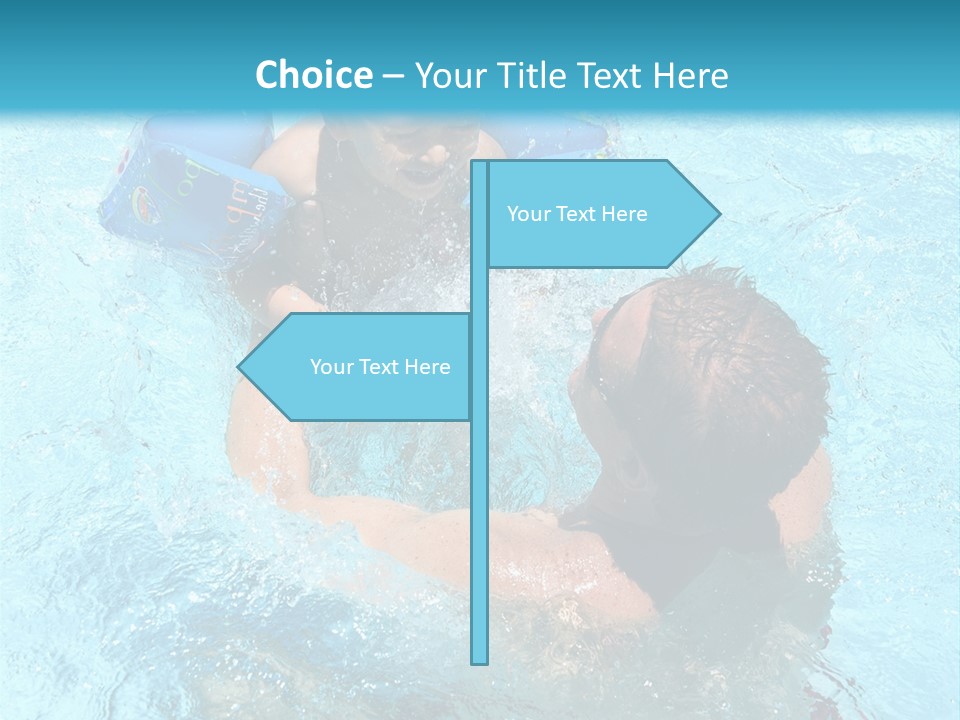 Father Boy Cheerful PowerPoint Template