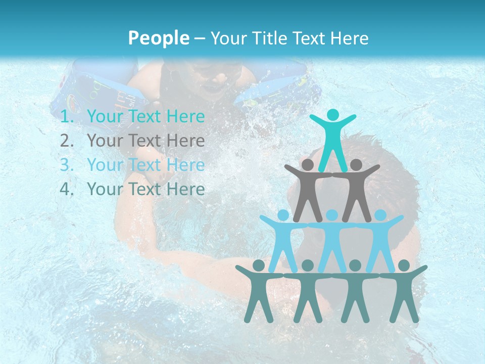 Father Boy Cheerful PowerPoint Template